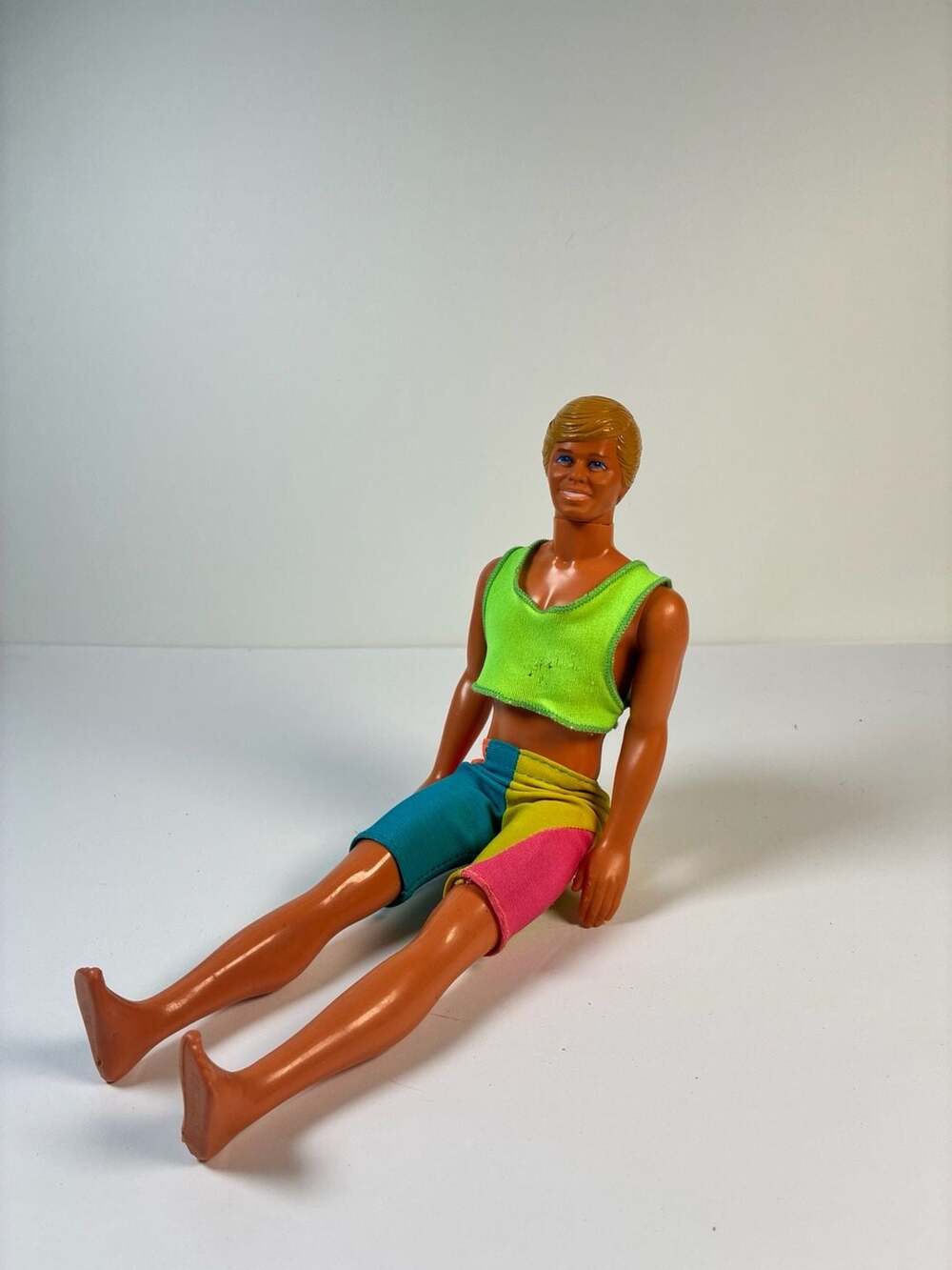 Vintage 1988 Mattel Ken Doll with Neon Colorblock Outfit
